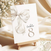 Elegant White Bow Table Numbers テーブルナンバー