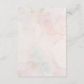 Elegant White & Burgundy Floral Wedding Info Card エンクロージャーカード (裏面)