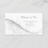 Elegant White Business Card 名刺 (裏面)