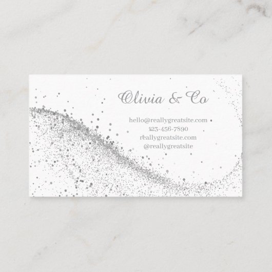 Elegant White Business Card 名刺 (裏面)