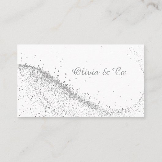 Elegant White Business Card 名刺 (正面)
