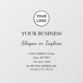 Elegant White Business| Custom Company Name & Logo ウィンドウサイン (シート)
