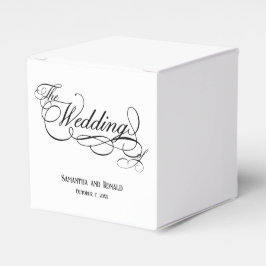 Elegant White Calligraphy Wedding フェイバーボックス