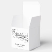Elegant White Calligraphy Wedding フェイバーボックス (オープン)