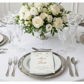 Elegant White Cherry Blossom & Gold Script セーブザデート