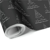 Elegant White Christmas Tree Christmas ラッピングペーパー (ロールコーナー)