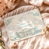 Elegant White Coat Dentist Graduation Party 出欠カード