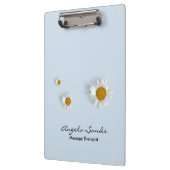 Elegant white daisies blue クリップボード (左)