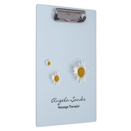 Elegant white daisies blue クリップボード (右)