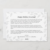 Elegant White Festive Garland Photo Holiday Card シーズンカード (裏面)