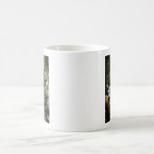 Elegant White Flannel Flower Minimalist Botanical コーヒーマグカップ (中央)