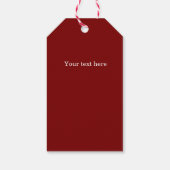 Elegant White Floral Berry Vine Christmas Gift Bag ギフトタグ (裏面)