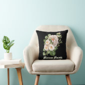 Elegant white floral bouquet with green leaves クッション (椅子)