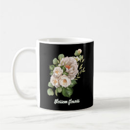 Elegant white floral bouquet with green leaves コーヒーマグカップ