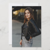 Elegant White Floral Nursing Graduation Invitation 招待状 (裏面)