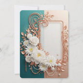 Elegant White Floral Rose Gold Frame (正面)