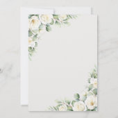 Elegant White Floral Wedding Invitation  招待状 (裏面)