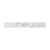 Elegant White Floral Wedding Invitation Belly Band 招待状ベリーバンド (フラット)
