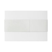 Elegant White Floral Wedding Invitation Belly Band 招待状ベリーバンド (裏面例)