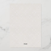 Elegant White Floral Wedding Invitation card 箔招待状 (裏面)