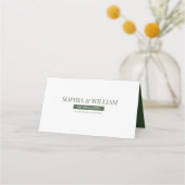 Elegant White Floral Wedding Place Card プレイスカード (裏面)
