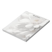 Elegant White Flowers ノートパッド (回転)