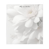 Elegant White Flowers ノートパッド (正面)