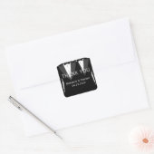 Elegant White Gay Wedding Favor Stickers スクエアシール (封筒)