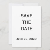 Elegant White Gay Wedding Save The Date Card 招待状 (正面)