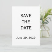 Elegant White Gay Wedding Save The Date Card 招待状 (スタンド正面)