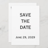 Elegant White Gay Wedding Save The Date Card 招待状 (正面/裏面)