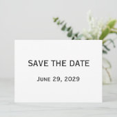 Elegant White Gay Wedding Save The Date Cards 招待状 (スタンド正面)