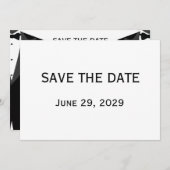 Elegant White Gay Wedding Save The Date Cards 招待状 (正面/裏面)