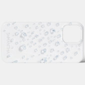 Elegant White Glitter Phone Case with Custom Name  Case-Mate iPhoneケース (裏面 (横))