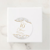 Elegant White Gold Agate 10th Anniversary Party フェイバータグ (インサイチュ)