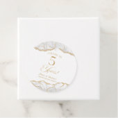 Elegant White Gold Agate 5th Anniversary Party フェイバータグ (インサイチュ)