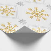Elegant White, Gold and Silver Christmas Wrapping  ラッピングペーパー (角)
