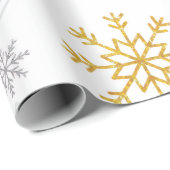 Elegant White, Gold and Silver Christmas Wrapping  ラッピングペーパー (ロールコーナー)