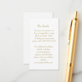 Elegant White & Gold Art Deco Enclosure card エンクロージャーカード