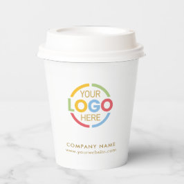 Elegant White Gold Corporate Company Business Logo 紙コップ