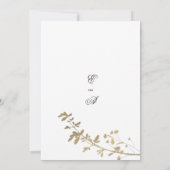 Elegant white gold floral luxury wedding 招待状 (裏面)