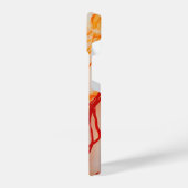 Elegant White & Gold Marble Pattern iPhoneケース (左側面)