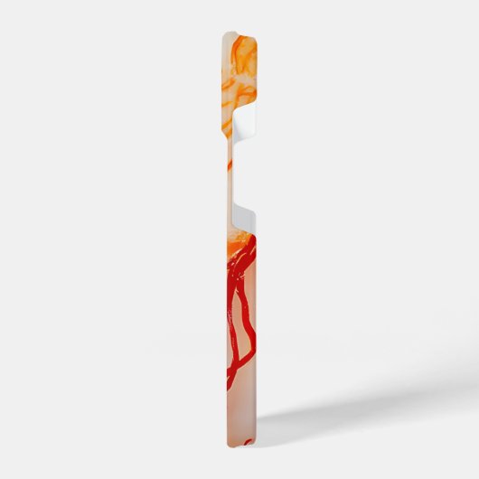 Elegant White & Gold Marble Pattern iPhoneケース (左側面)