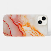 Elegant White & Gold Marble Pattern iPhoneケース (裏面横)