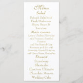 Elegant White & Gold Menu card メニュー (正面)