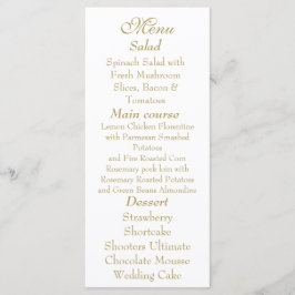 Elegant White & Gold Menu card メニュー