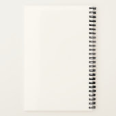 Elegant White Gold Monogram Bullet Page Journal ノートブック (裏面)