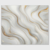 Elegant White Gray Gold Marble Pattern Design  ラッピングペーパー (フラット)