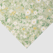 Elegant White & Green Botanical Floral 薄葉紙 (詳細)