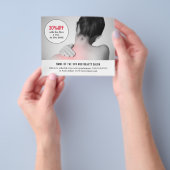 Elegant White Grey Photo Massage Therapist Flyer チラシ (手)